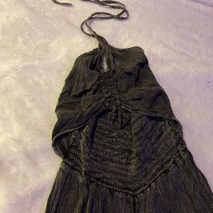 Earthbound tie-neck cut out jumpsuit